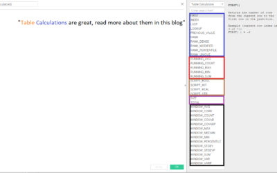 Everything Table Calculations
