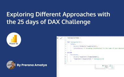 Exploring Different Approaches with the 25 days of DAX Challenge